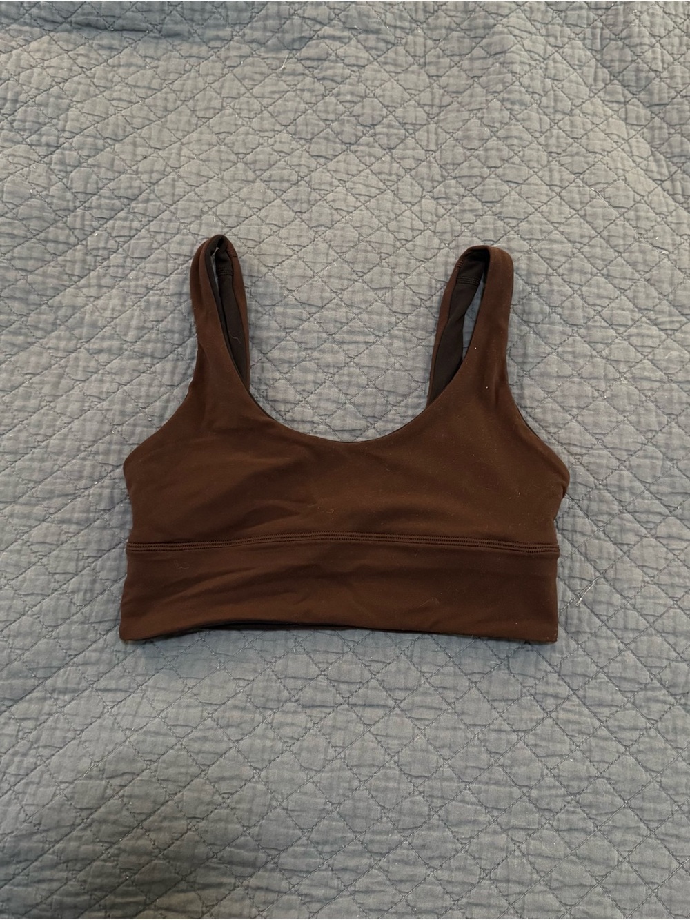 Brown/ black reversible align longline bra